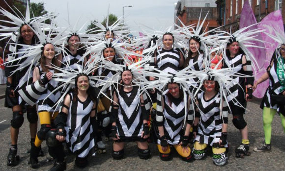 Liverpool Roller Birds at the Liverpool Lord Mayors Parade in 2010