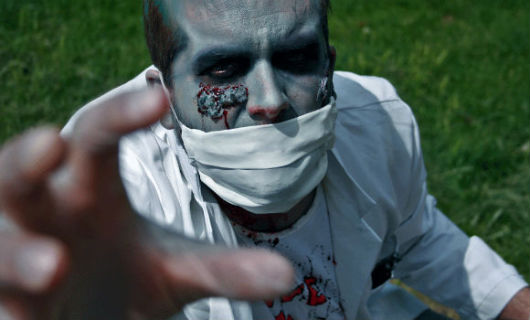 Helen Quinn zombie make-up